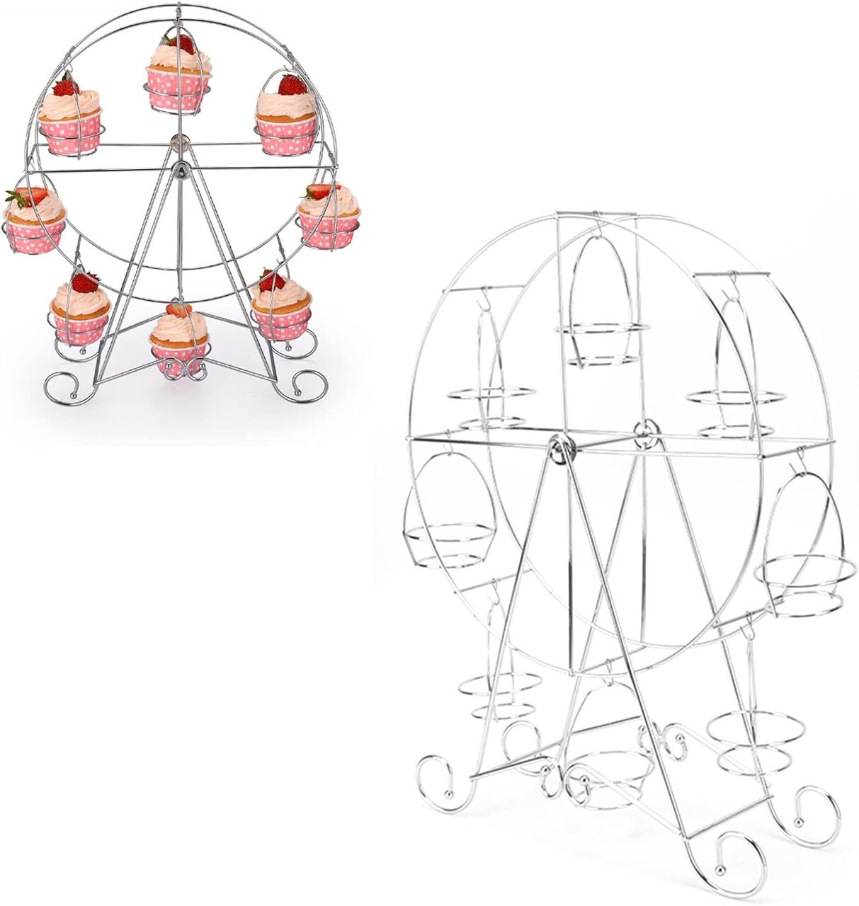 Ferris Wheel Cupcake Stand Dessert Serving Tray Cupcakes Holder Rack Cupcake Display Wedding Party Furnishing Accessories